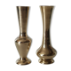 Duo of soliflores in vintage gilded brass