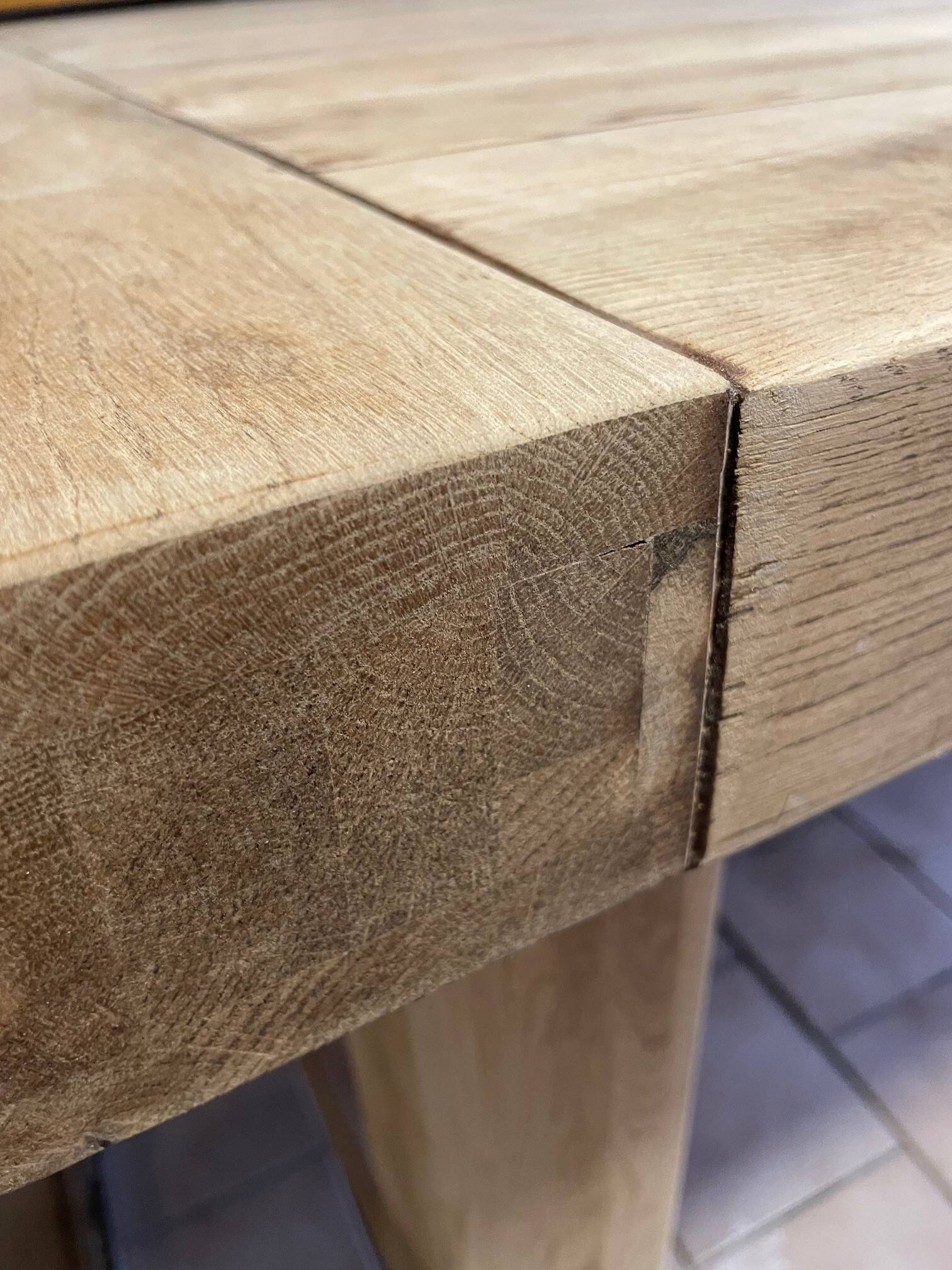 Solid oak farmhouse table