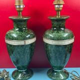 Paire de lampes balustres signées louis drimmer style régence 1970 - 1980