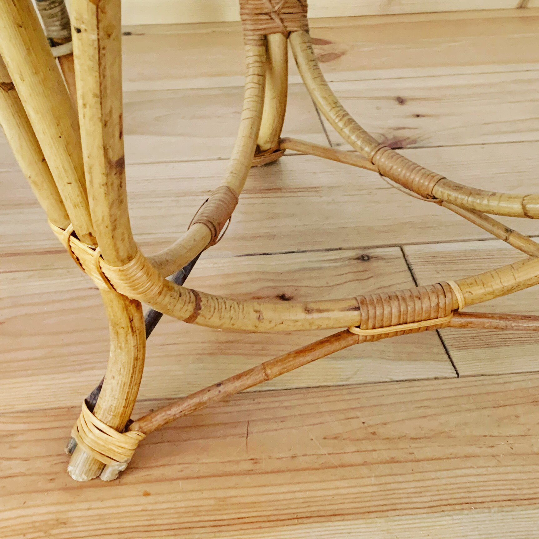 Vintage rattan coffee table