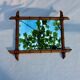 Old bamboo mirror 1950s - 38x49