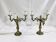Pair of girandoles 3 bronze lights