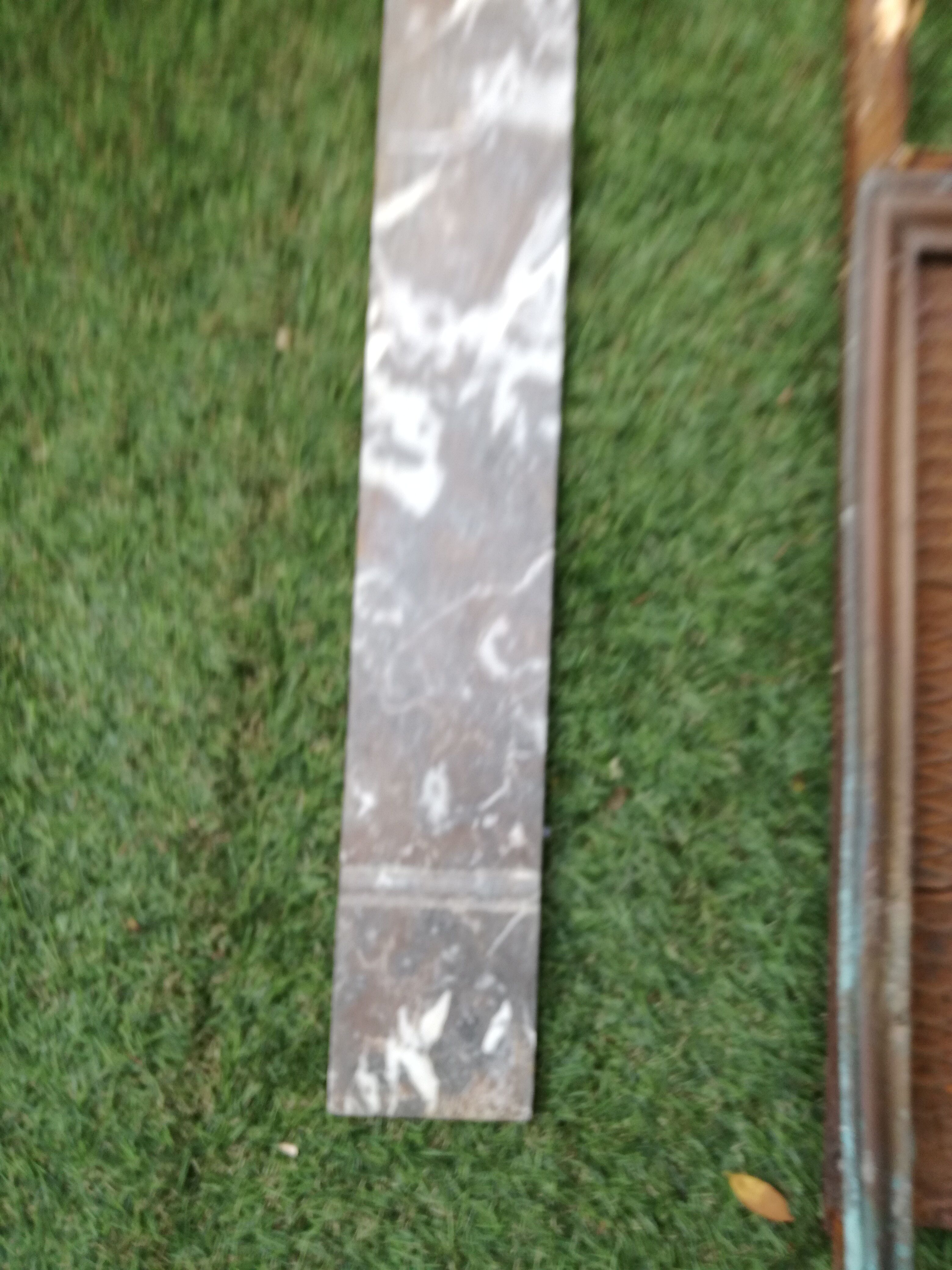 Grey marble fireplace