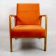 Fauteuil vintage Orange Velvet années 1970