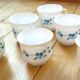 Set of 6 coffee cups model Véronica, forget-me-not