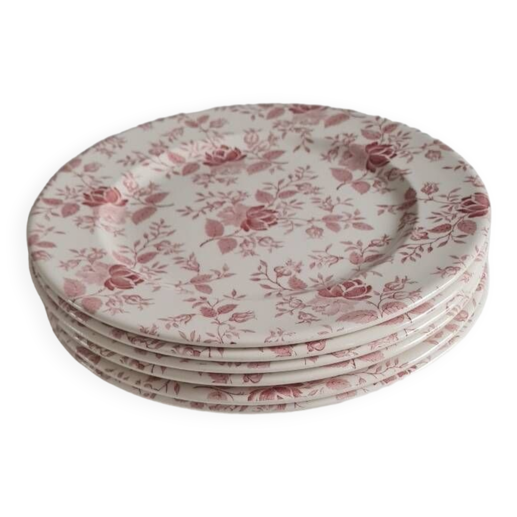 Service of 6 English earthenware plates