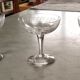 3 coupes à champagne en verre taillé