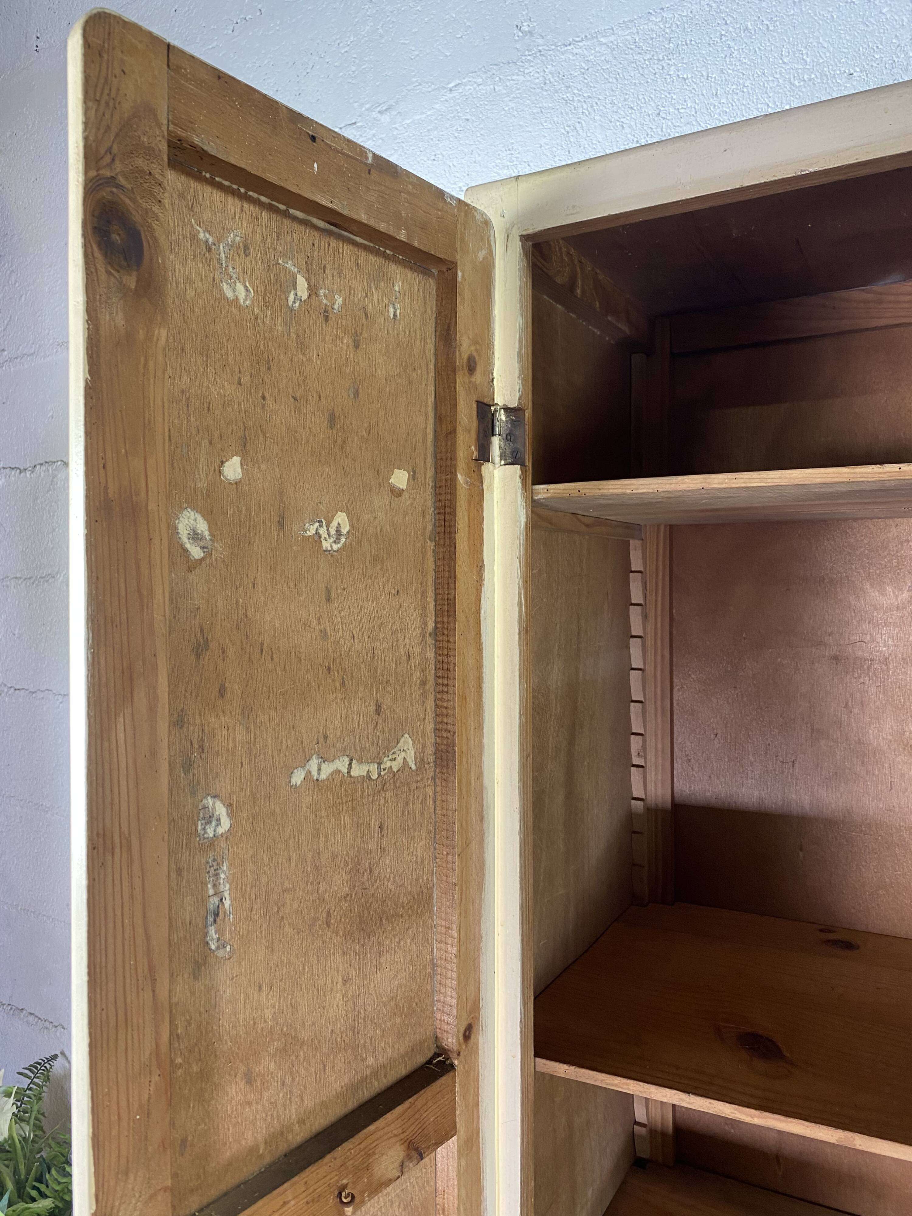 Pair of vintage white cabinets