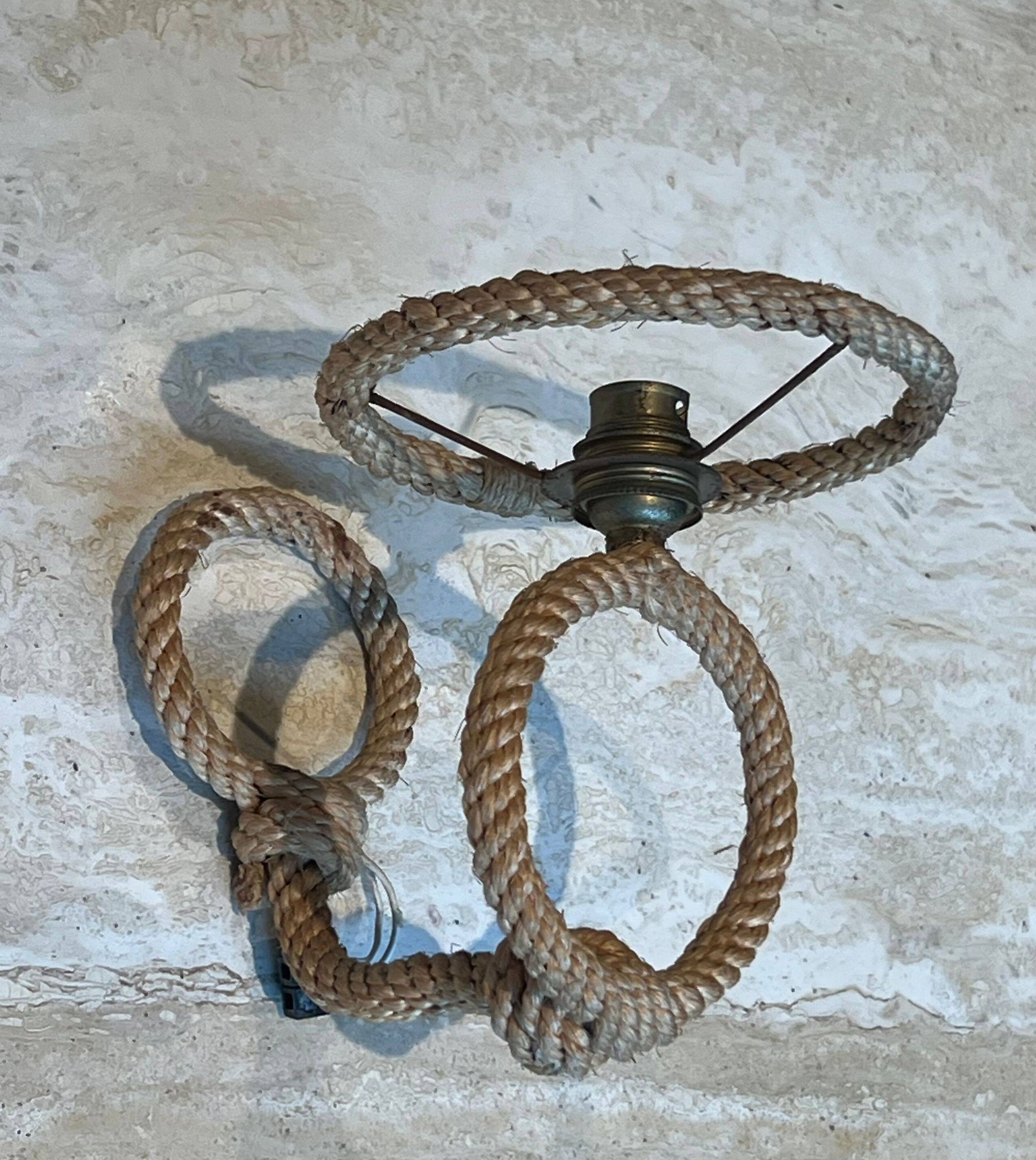 Paire d'appliques en corde d'Audoux Minet