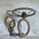 Pair of wall lights in Audoux Minet rope.
