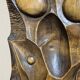 Wall Panel Carved Wood Relief Wall Art, Mid-20th Century, 55 × 20 × 5 cm