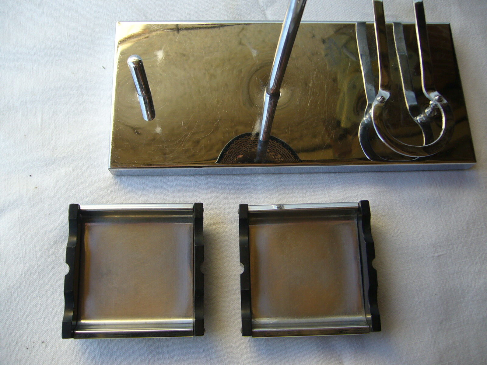 Chrome metal pipe art deco door