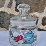 Set of 5 glass spice jars