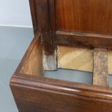 Portemanteau Art déco tchécoslovaque en noyer avec miroir, années 1930