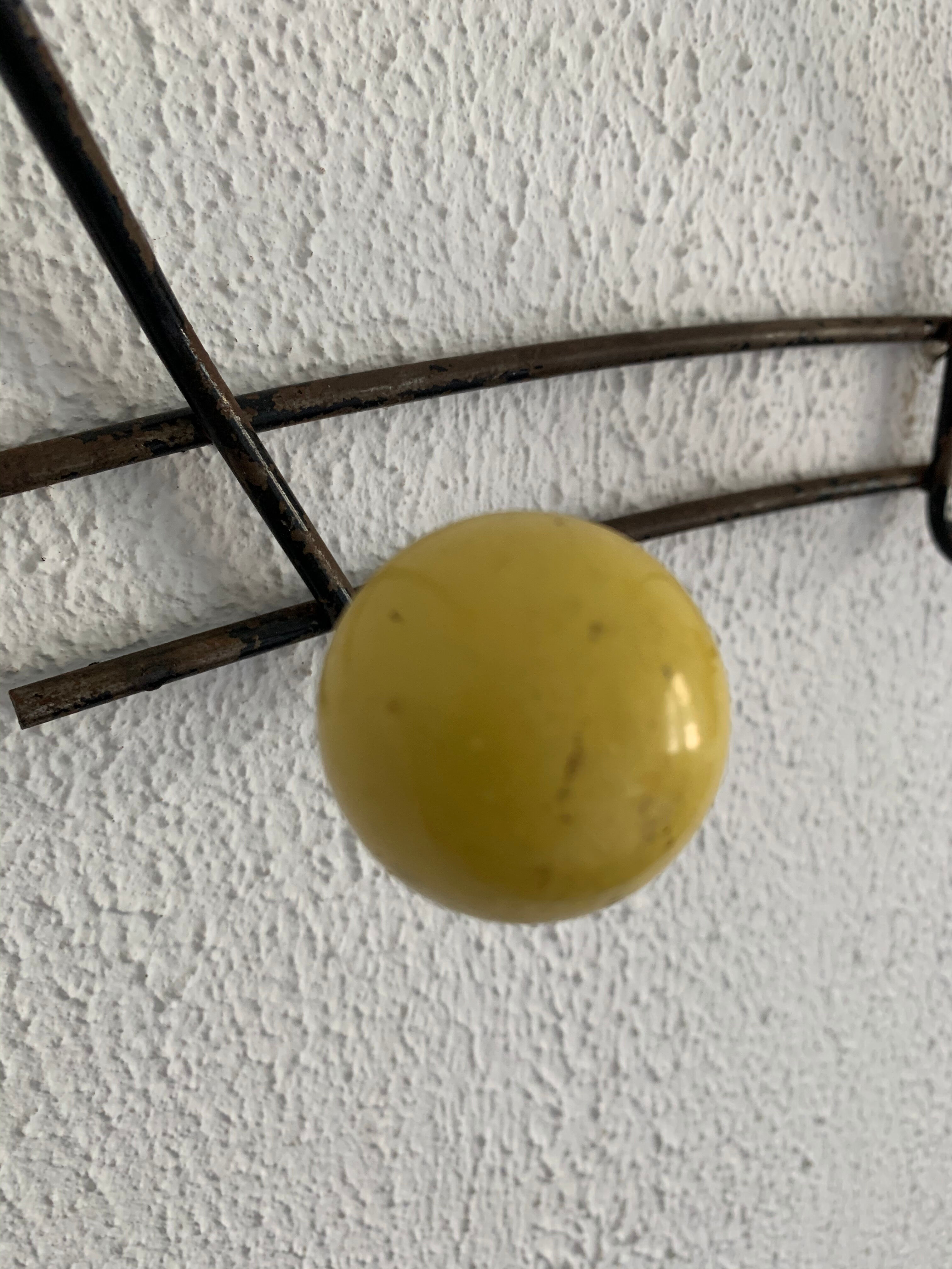 Vintage coat rack 1960 6 ball patères - 50 cm