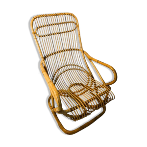 Fauteuil en rotin vers