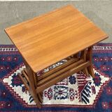 Set of 3 teak nesting tables from the 70s