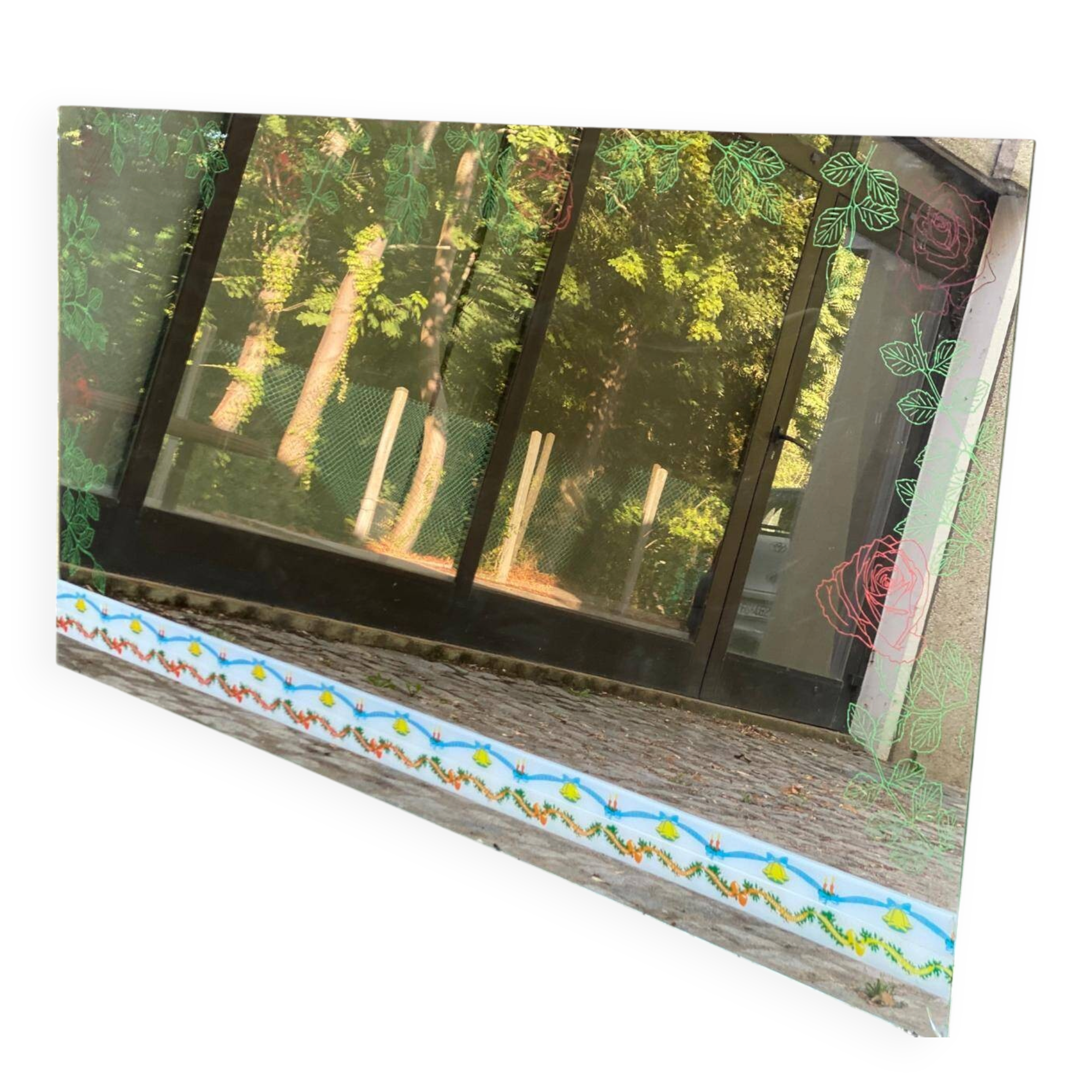 Grand miroir mural rectangulaire vintage 200x100cm