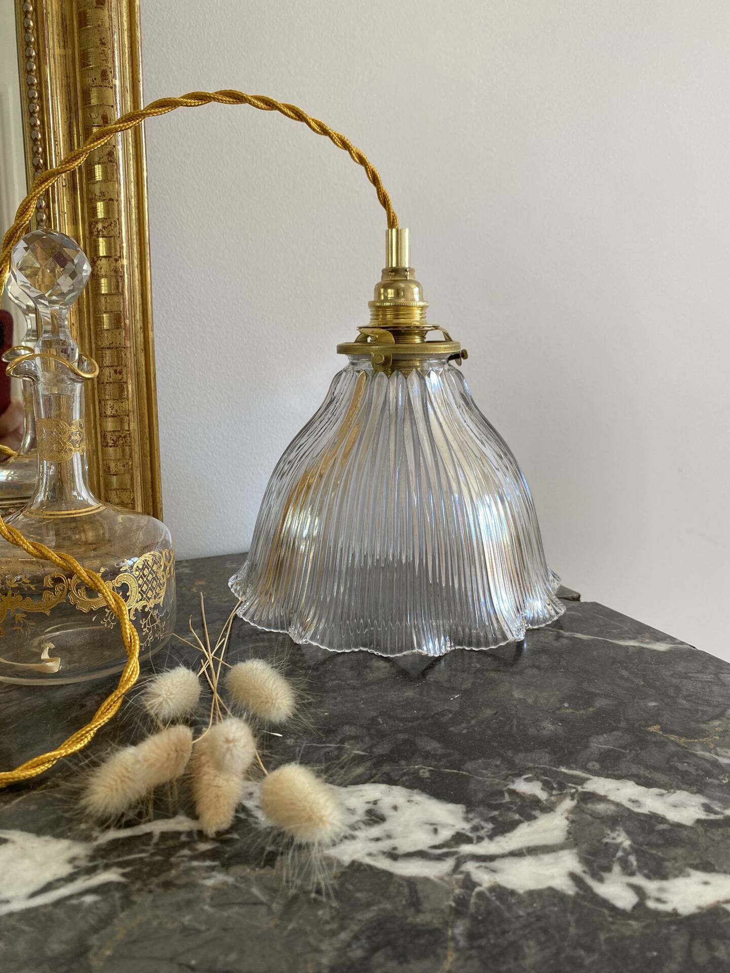 Vintage Holophane pendant light