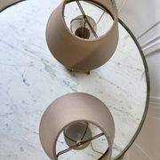Pair of table lamps in bronze and glass early twentieth century