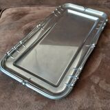 Silver-colored metal tray