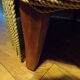 Pair of green velvet toad armchairs