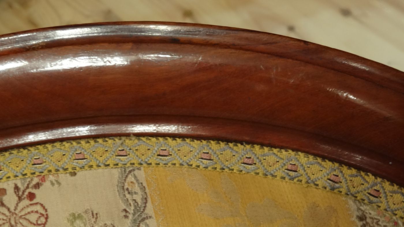Voltaire mahogany armchair, nineteenth century