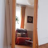 Vintage bamboo psyche mirror 38x150cm