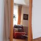 Vintage bamboo psyche mirror 38x150cm