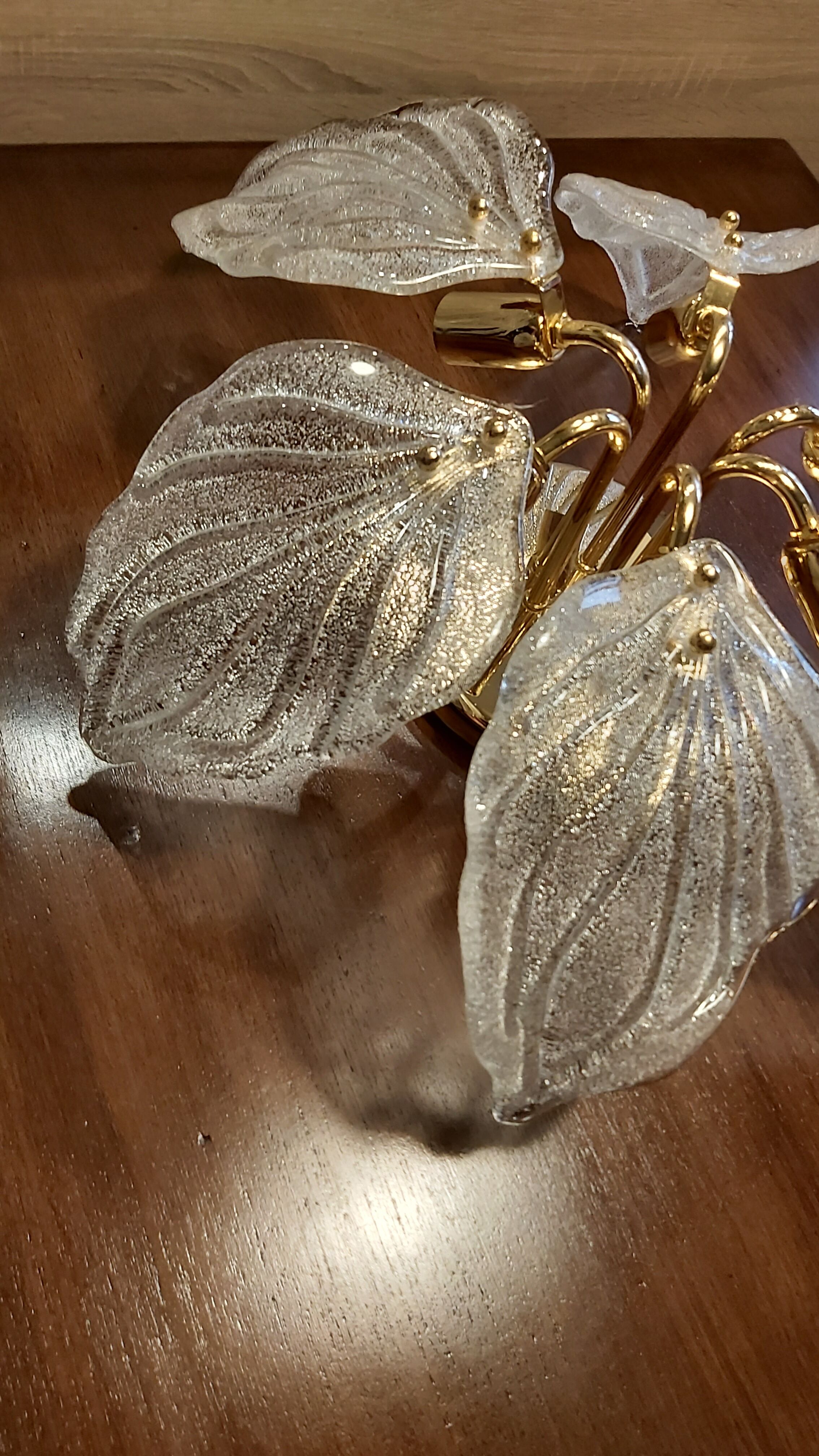Murano glass ceiling lamp, Navaresi, Italy, 1980s