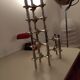 Set of modular Nagel candlesticks from the 1970s + 7 vintage candles