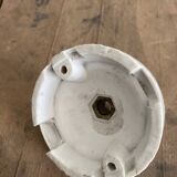 Ribbed globe pendant light, 2 m fabric cable