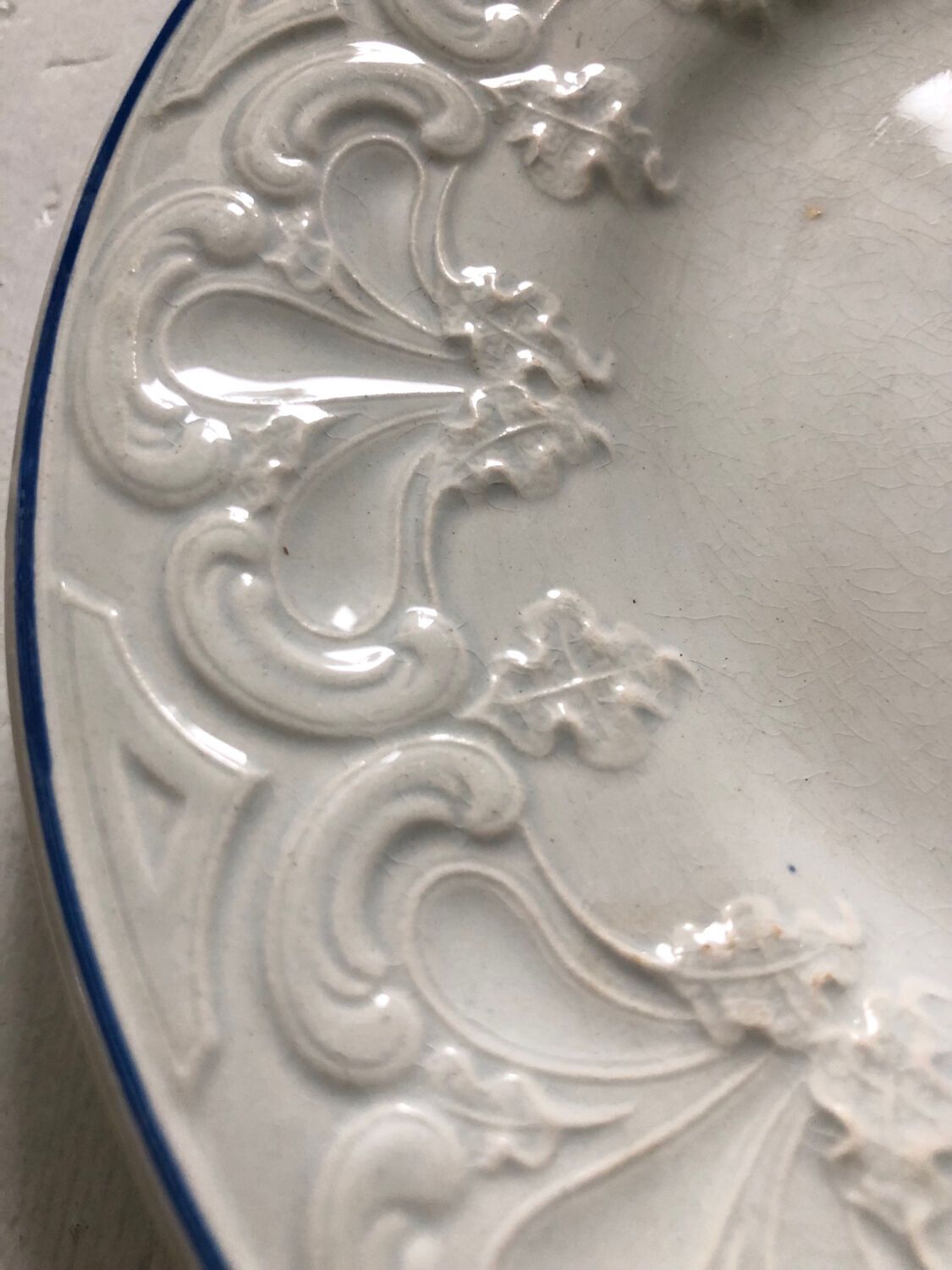 White plate creil and montereau