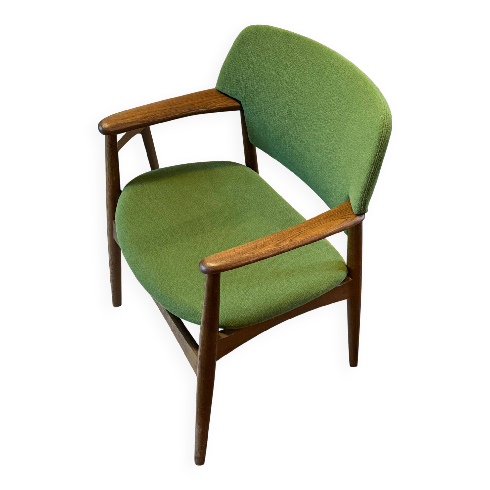 Vintage Scandinavian oak armchair by Ejner Larsen & Aksel Bender Madsen for Fritz Hansen