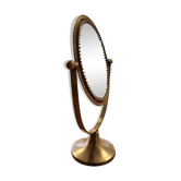 Brass standing mirror