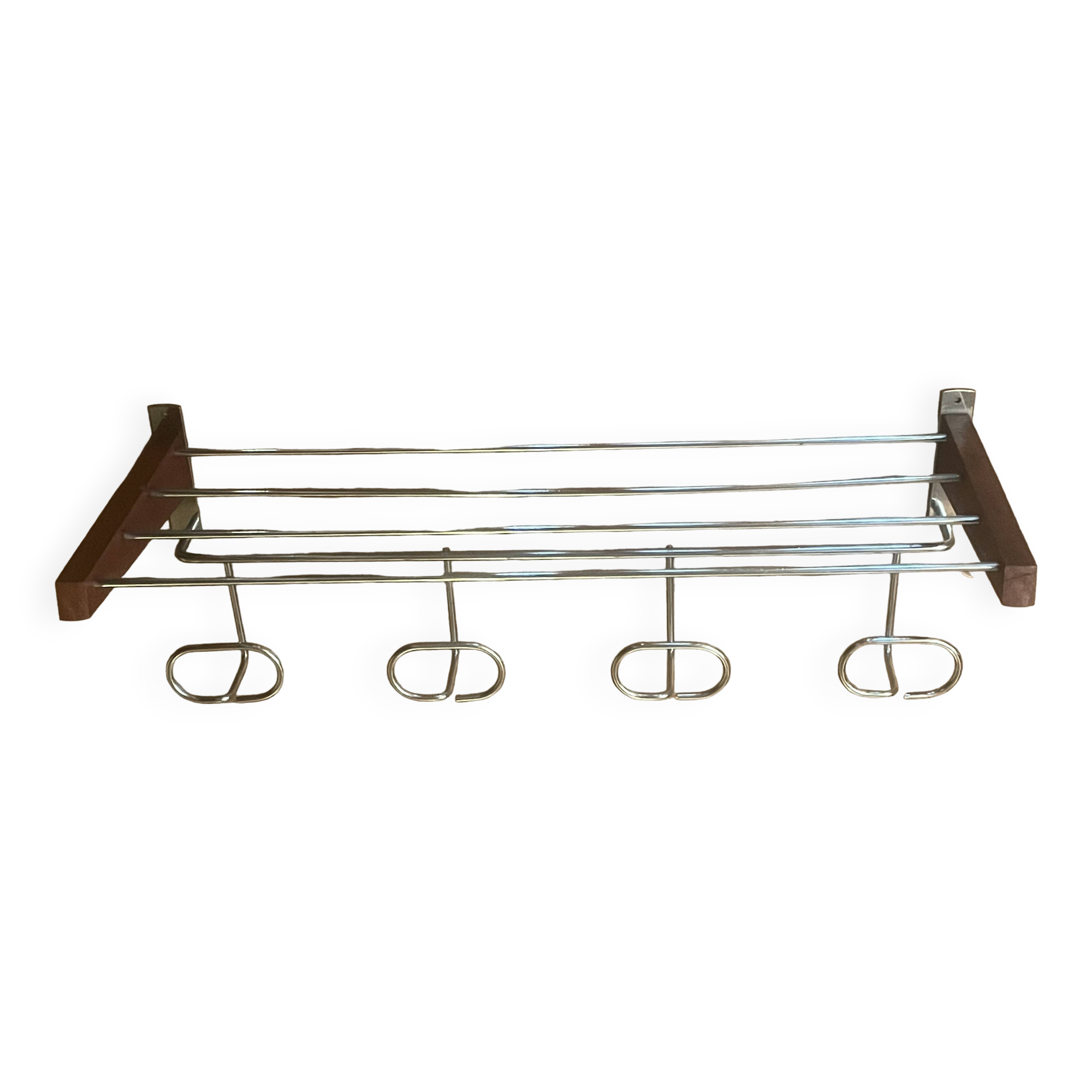 porte manteaux, patère métal  et bois 63 x 25 cm, design scandinave