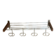 porte manteaux, patère métal  et bois 63 x 25 cm, design scandinave