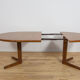 Mid-Century Teak Round Extending Dining Table, Denmark, 1960s