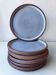 6 stoneware plates from Ratilly / J&N Pierlot / Puisaye