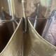 Antique repoussé brass umbrella stand