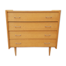 Chest of drawers in light oak 1960