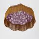60s-70s pendant light, liberty print umbrella with fringes