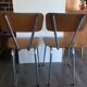 2 chairs in faux leather