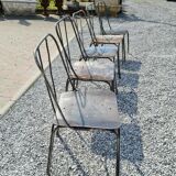 industrial iron chairs x 5
