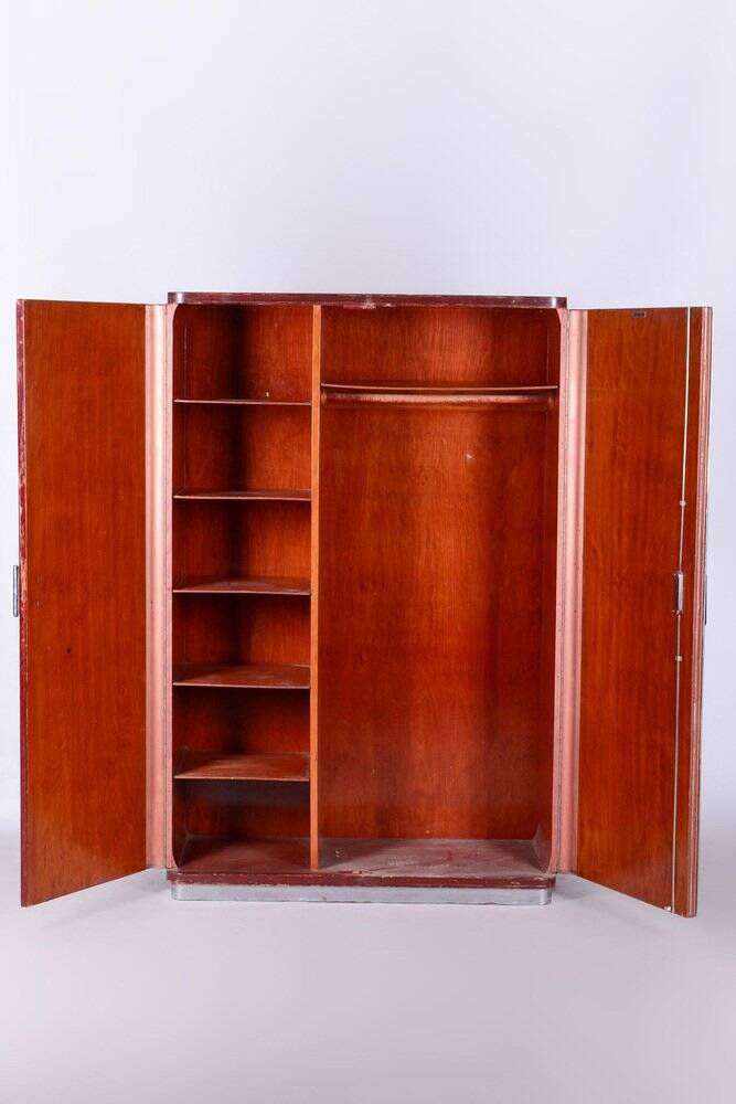 Bauhaus Walnut Wardrobe attributed to Vichr a Spol, Czechia, 1939