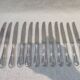 12 Christofle Chinon silver plated dessert knives, 19.7cm
