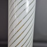 Table lamp blown glass & gold metal Italy vintage 70/80s