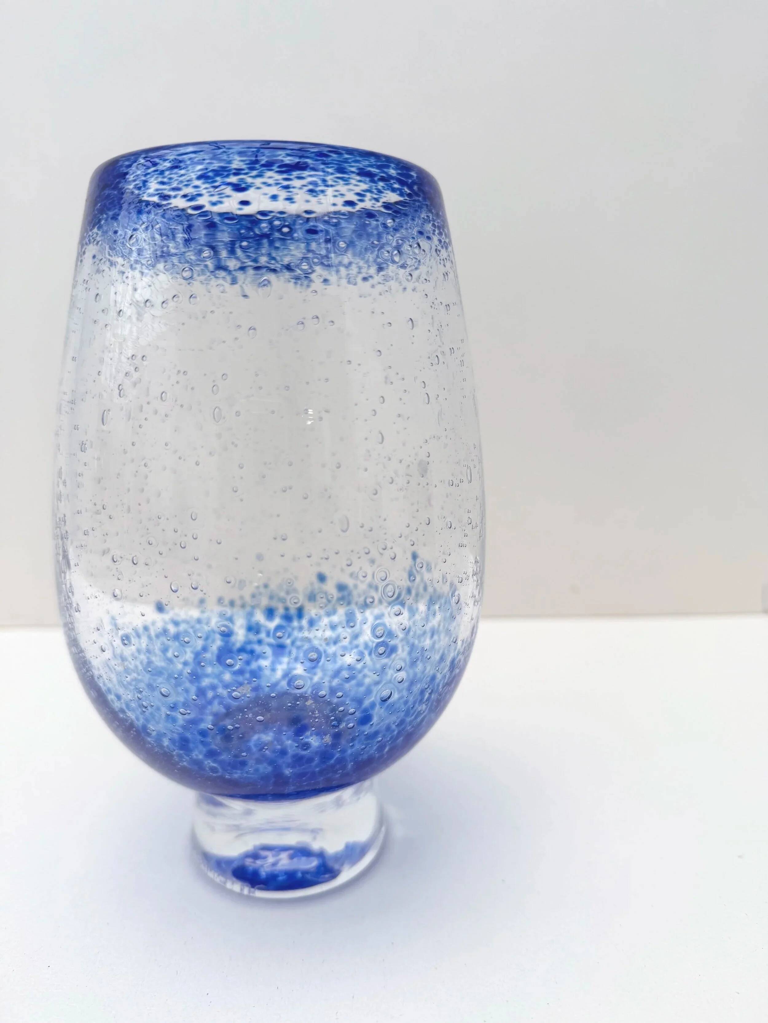 Pascal Guermic blown glass vase, France
