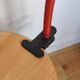 Red articulated clip-on desk lamp vintage