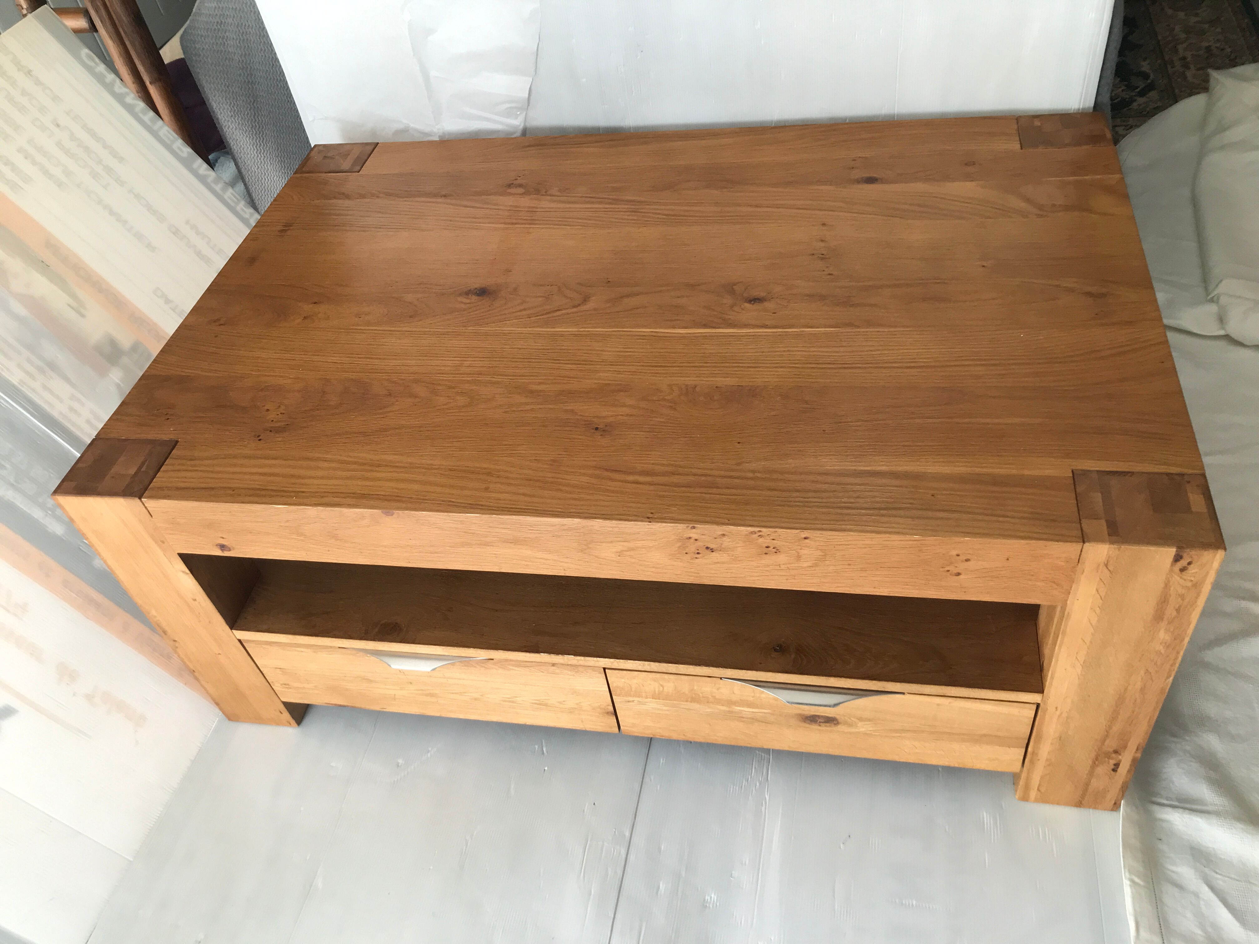 Drop table, solid wood tv cabinet